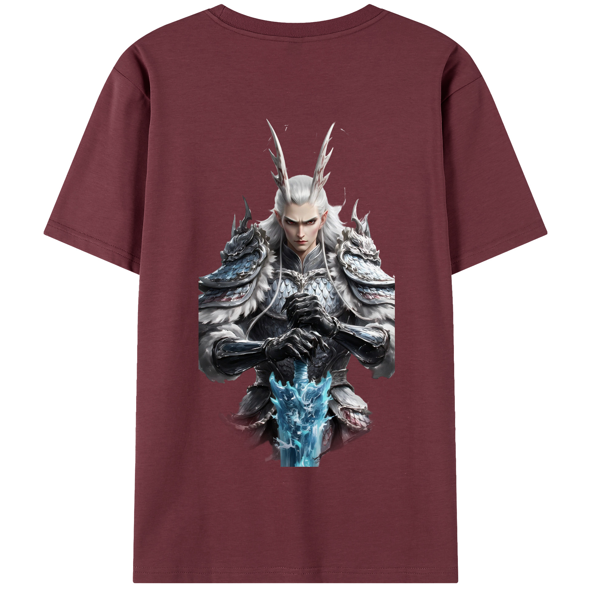 （画像用） Ne Zha 2 ナタ 魔童の大暴れ 綿100％半袖Tシャツ（背面プリント）